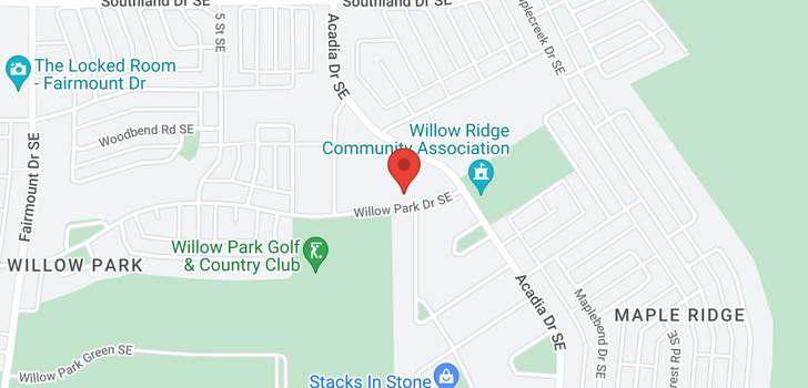 map of 8 714 Willow Park Drive SE